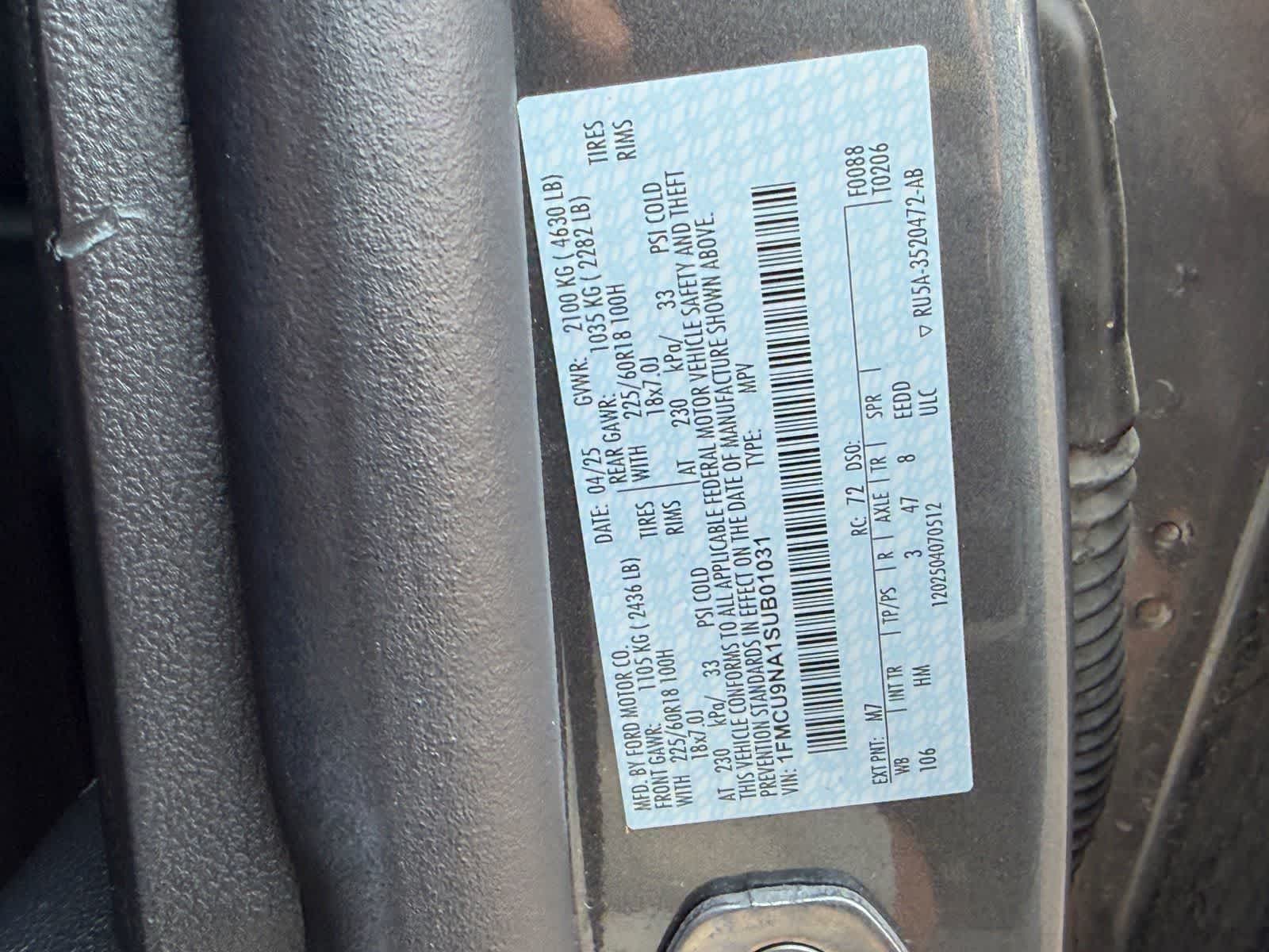 2025 Ford Escape ST-Line Select