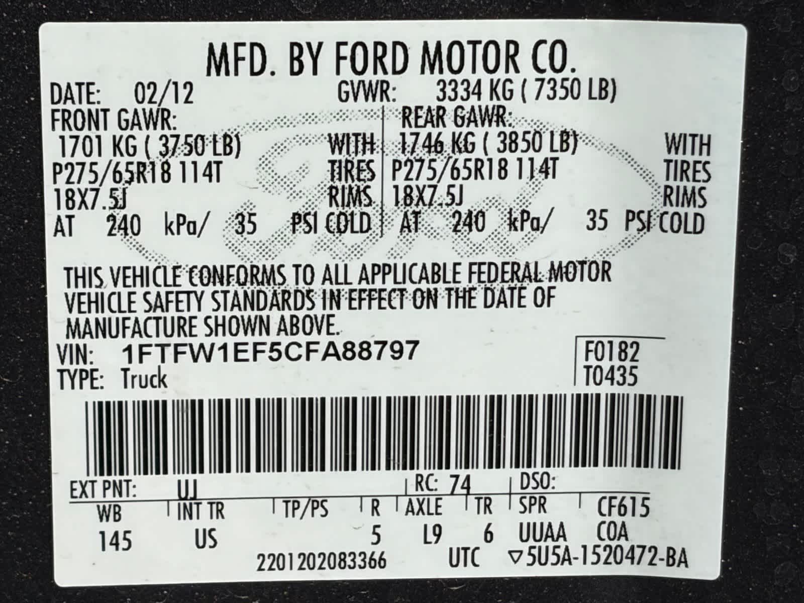 2012 Ford F-150 XLT