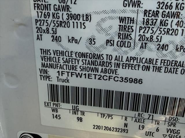 2012 Ford F-150 Platinum