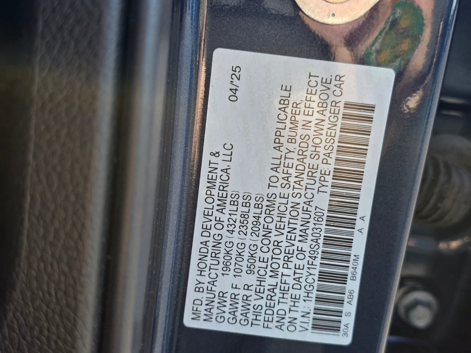 2025 Honda Accord SE
