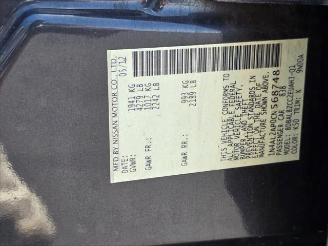 2012 Nissan Altima 2.5 S