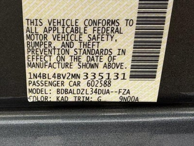 2021 Nissan Altima 2.5 S