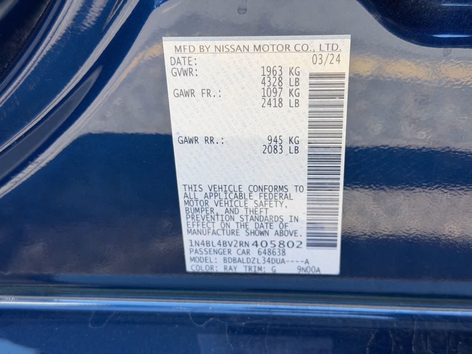 2024 Nissan Altima 2.5 S