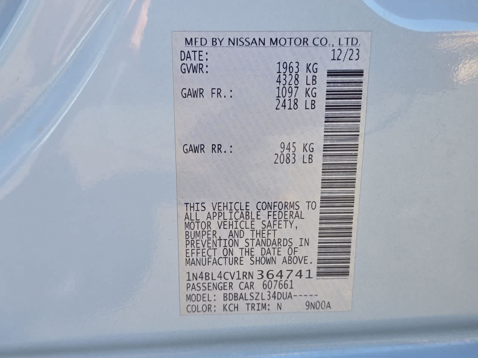 2024 Nissan Altima 2.5 SR