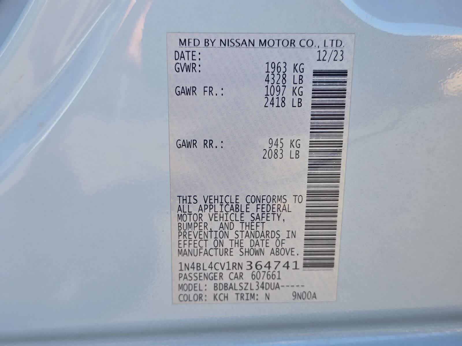 2024 Nissan Altima 2.5 SR