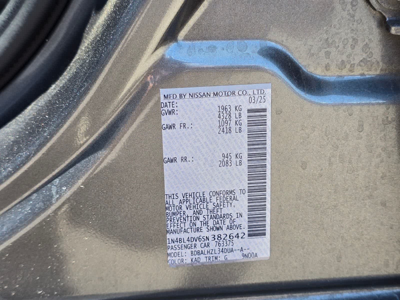 2025 Nissan Altima SV