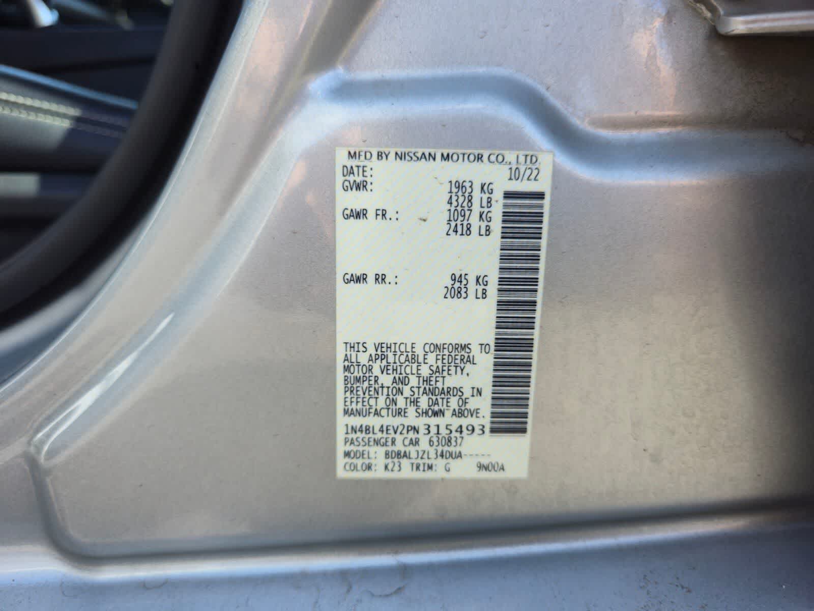 2023 Nissan Altima 2.5 SL