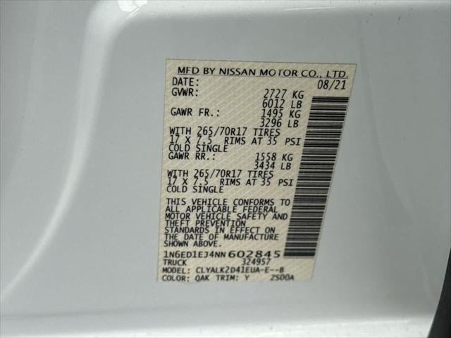 2022 Nissan Frontier PRO-X