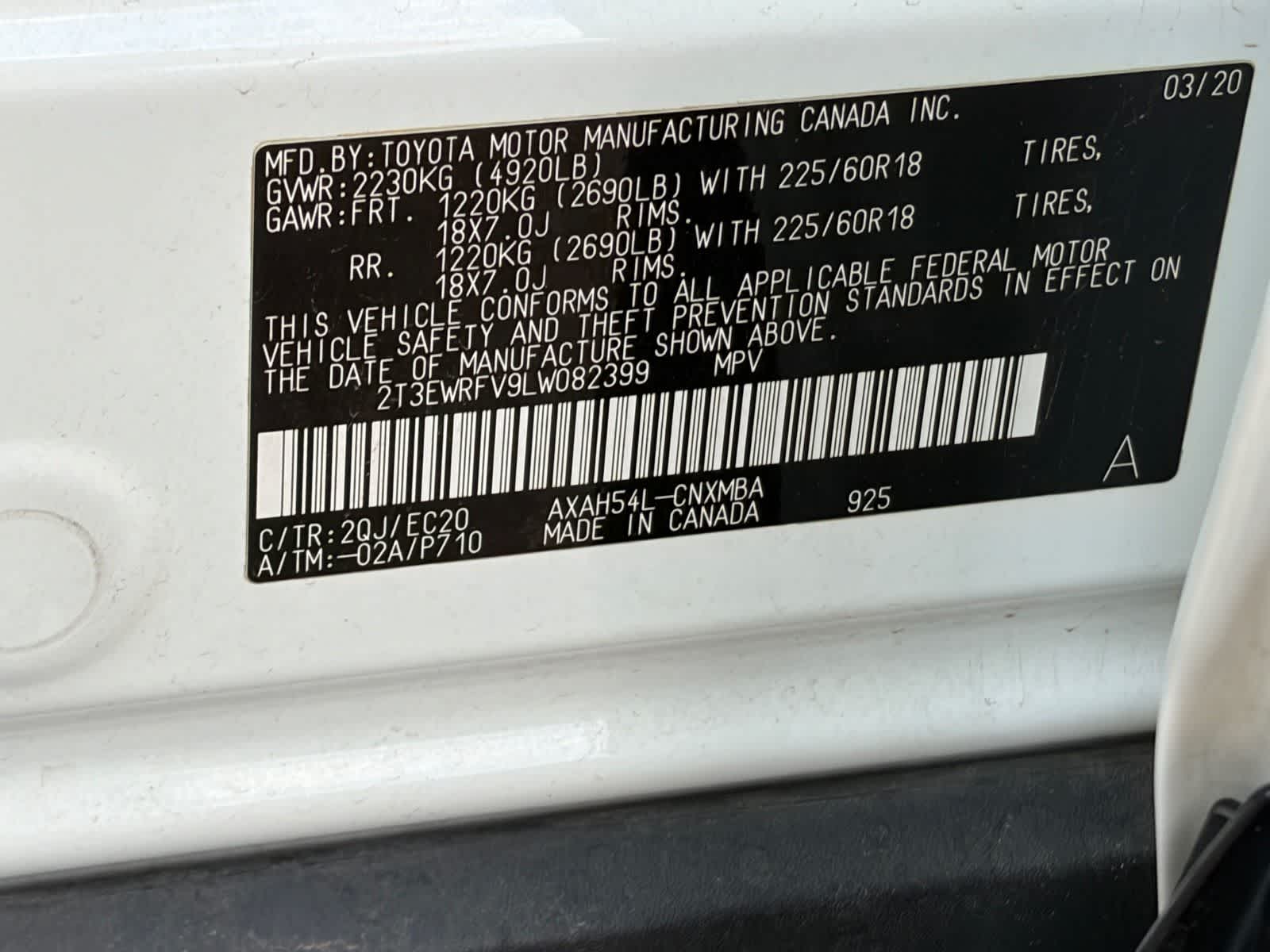 2020 Toyota RAV4 Hybrid XSE