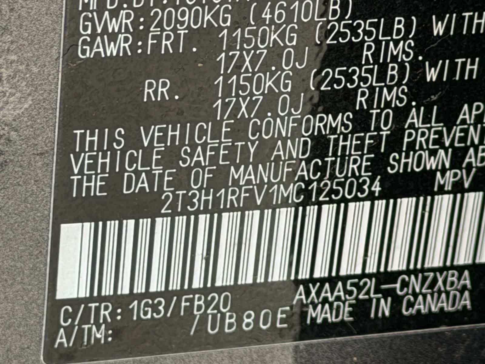 2021 Toyota RAV4 LE