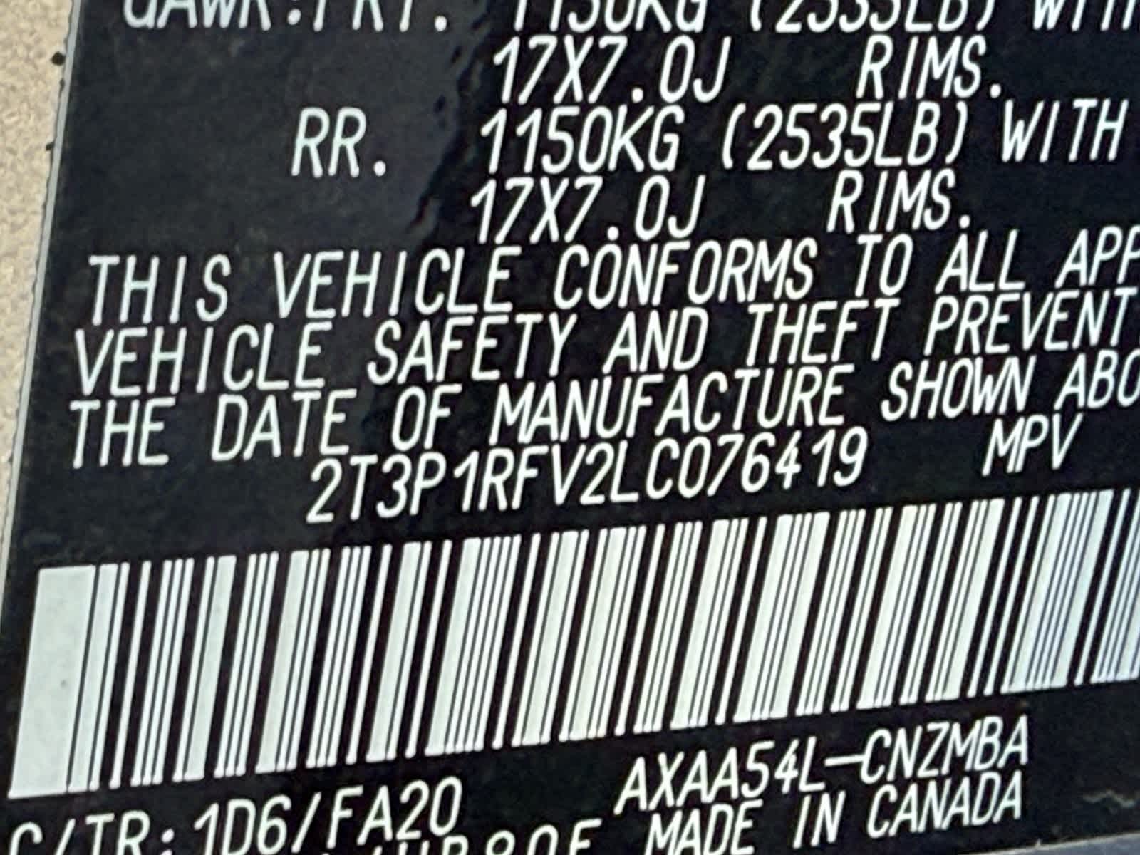 2020 Toyota RAV4 XLE