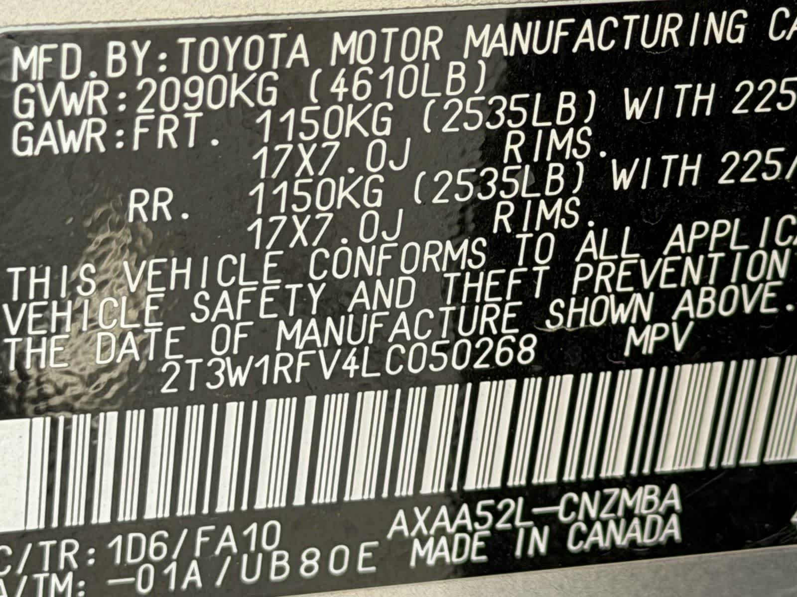 2020 Toyota RAV4 XLE