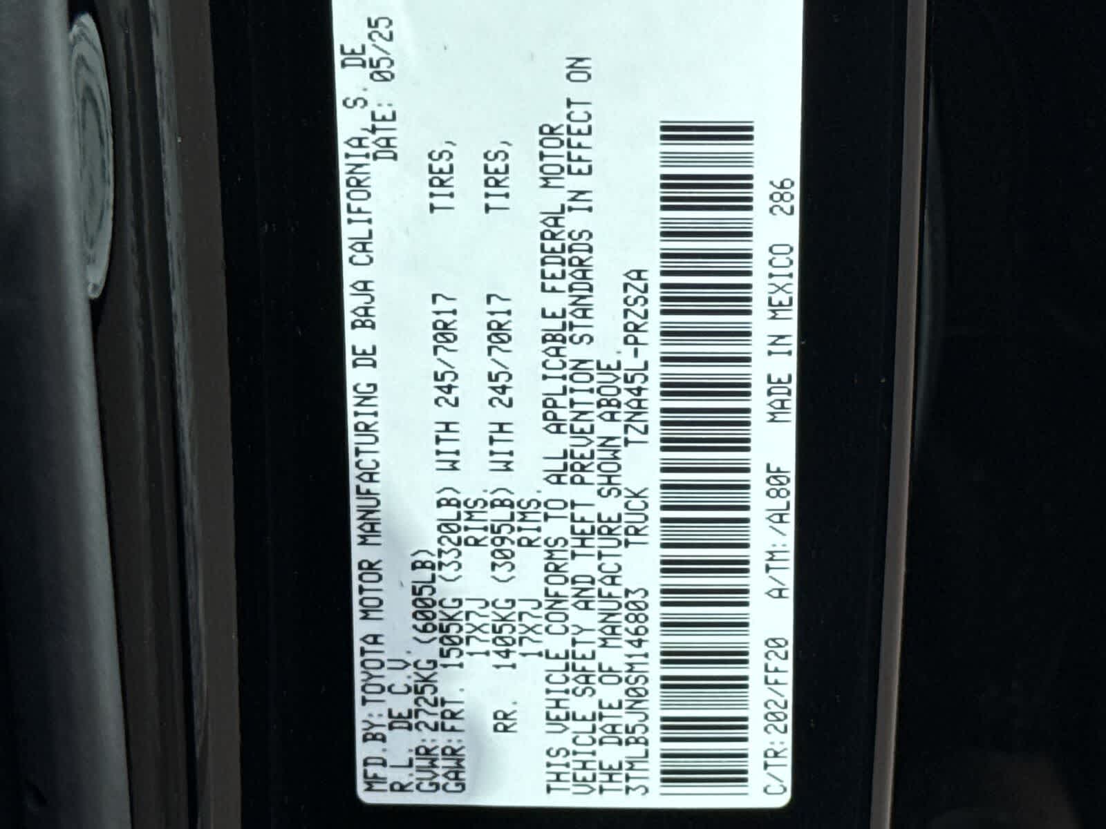 2025 Toyota Tacoma SR5