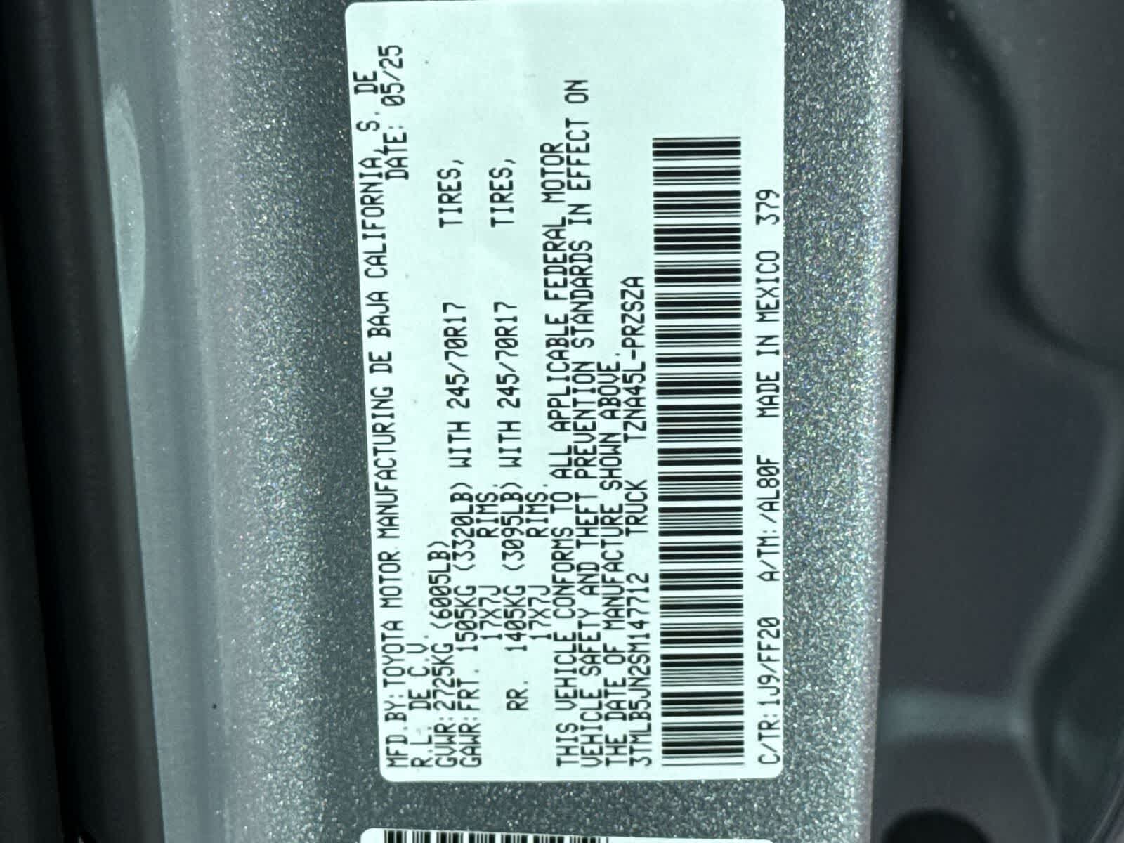 2025 Toyota Tacoma SR5