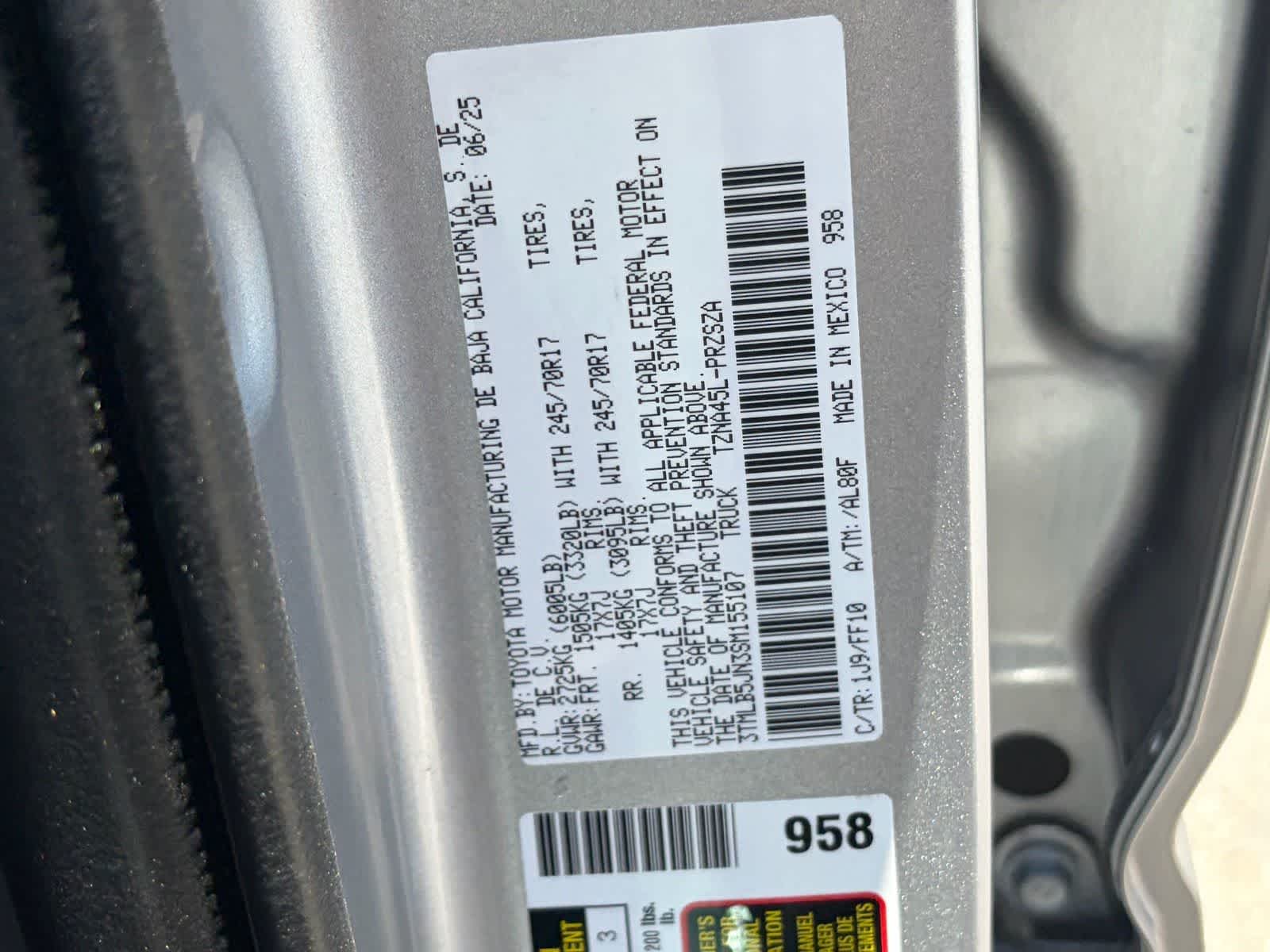 2025 Toyota Tacoma SR5