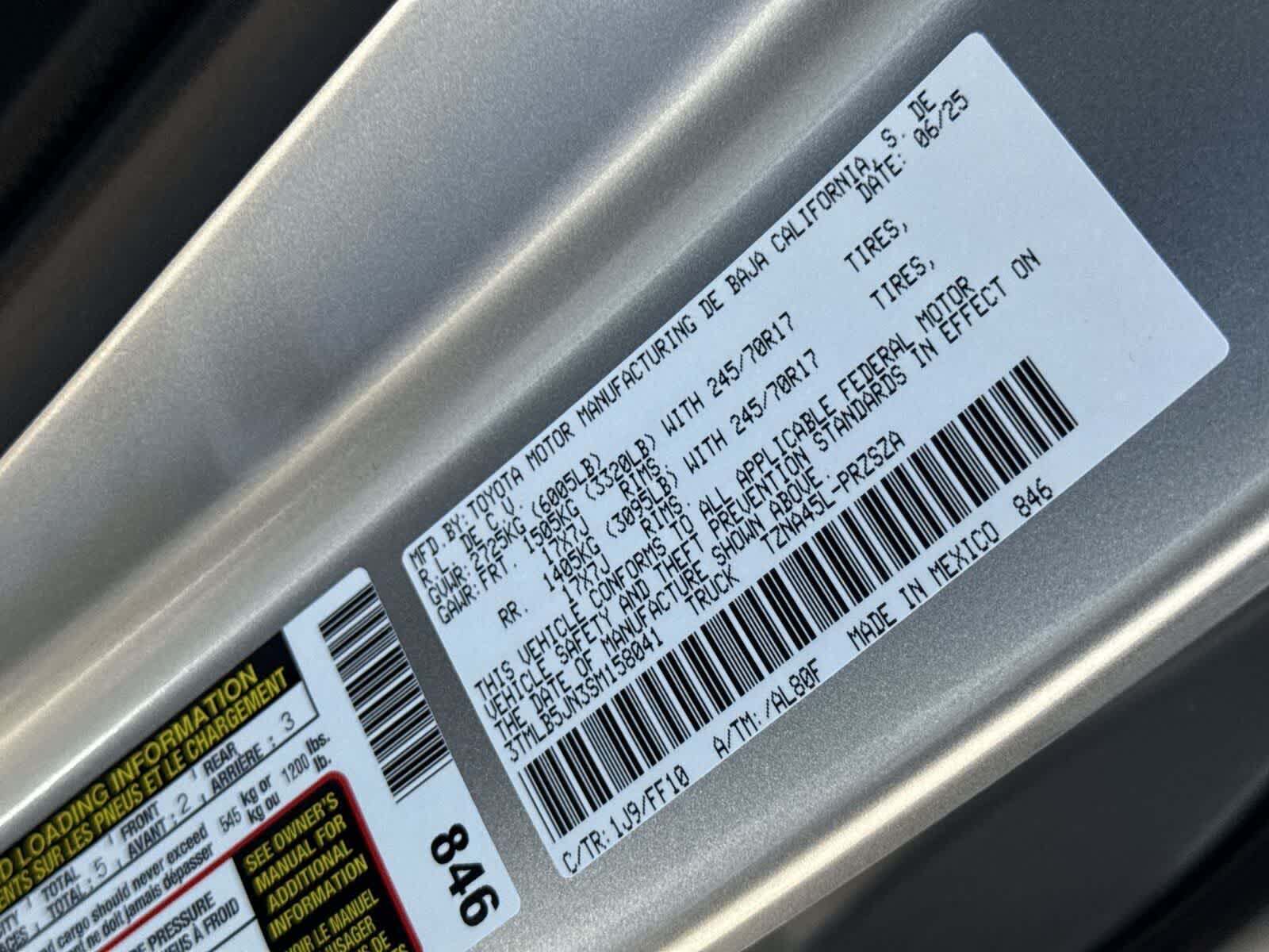 2025 Toyota Tacoma SR5