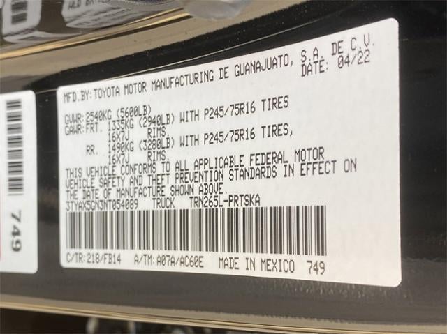 2022 Toyota Tacoma SR