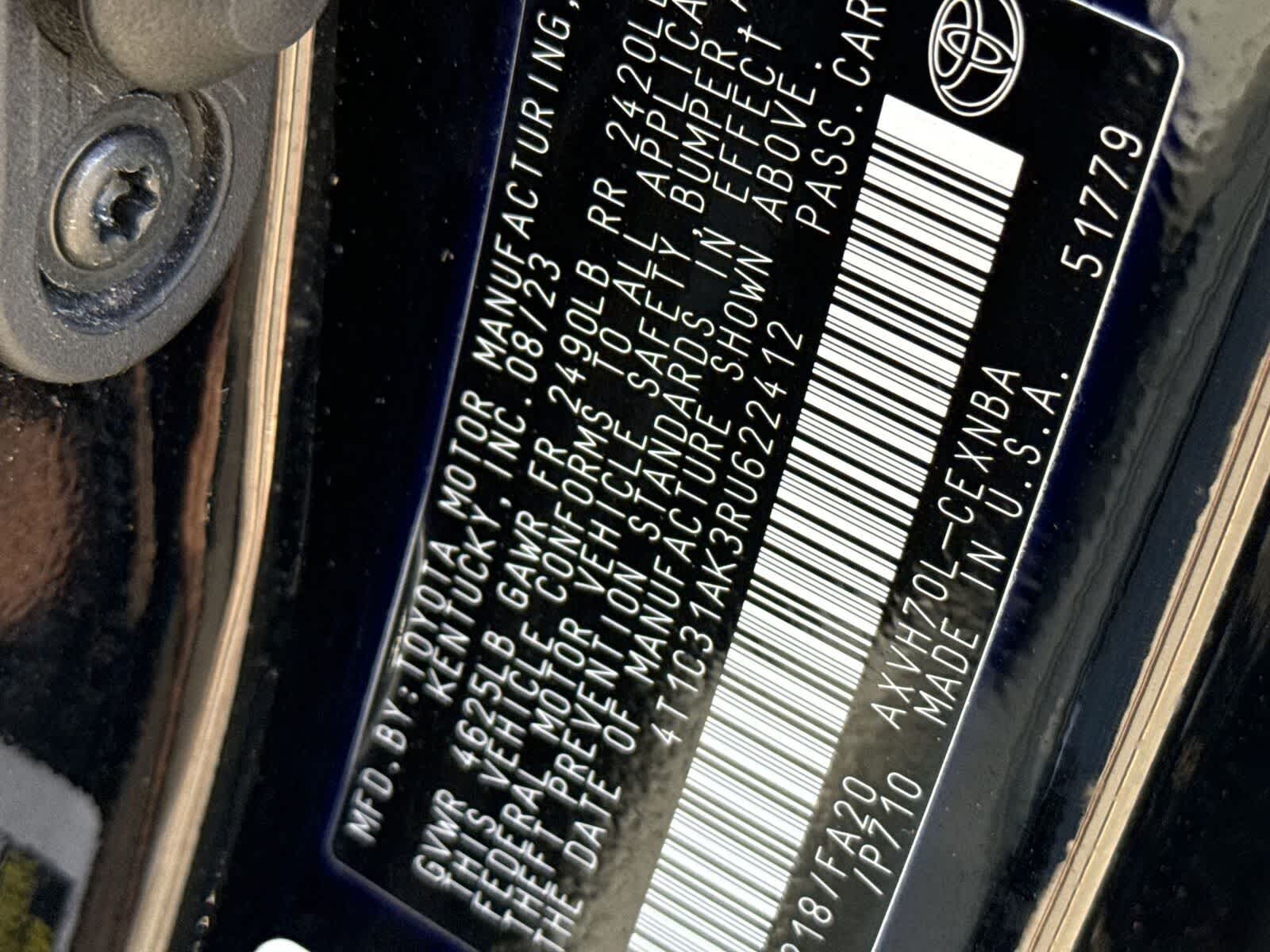 2024 Toyota Camry Hybrid LE