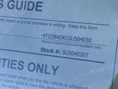 2025 Toyota Camry LE