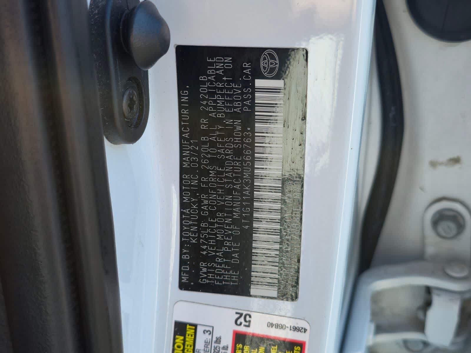 2021 Toyota Camry SE