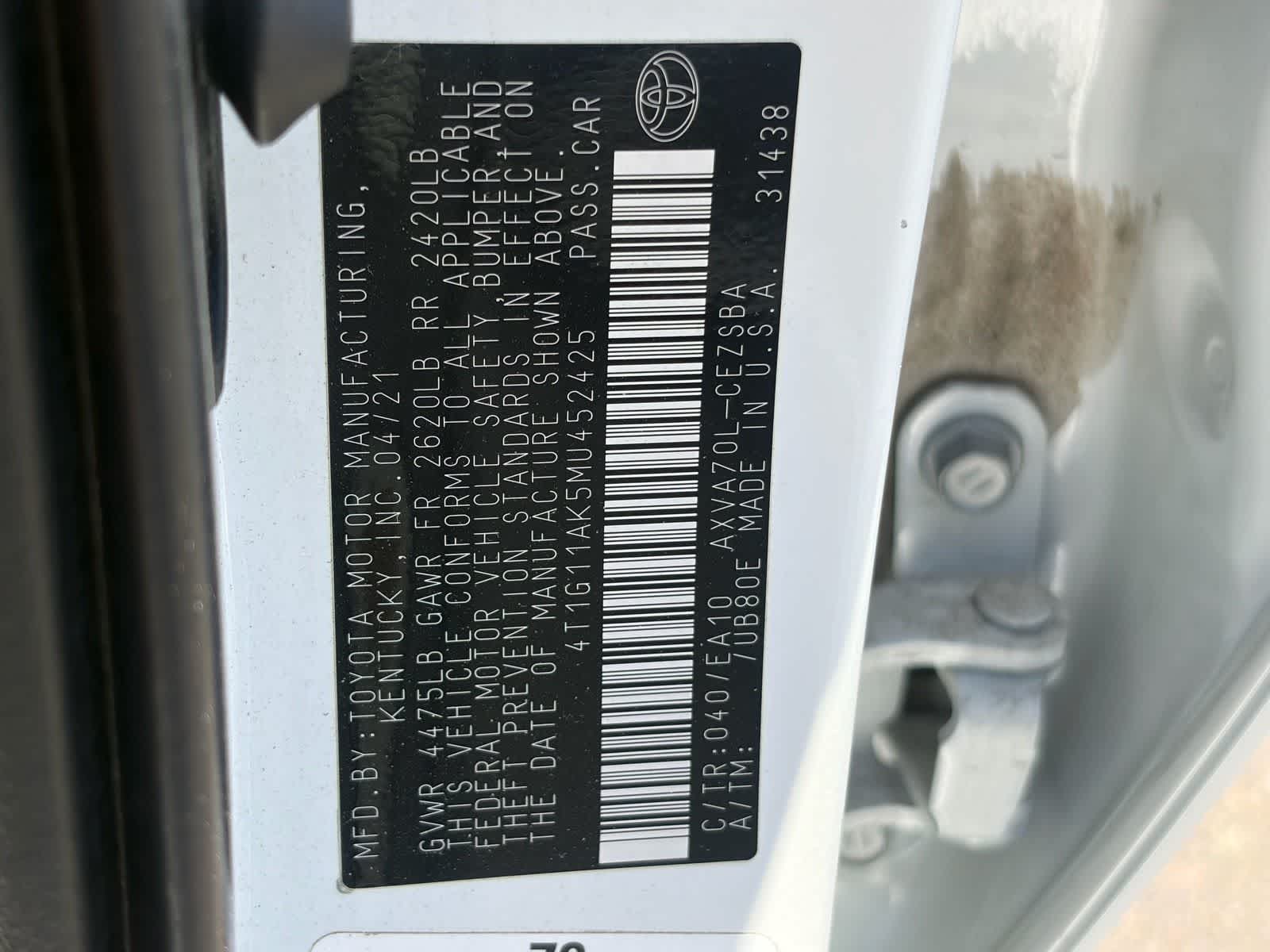 2021 Toyota Camry SE