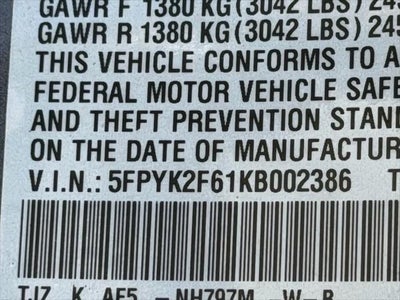 2019 Honda Ridgeline RTL-T