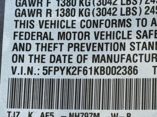 2019 Honda Ridgeline RTL-T