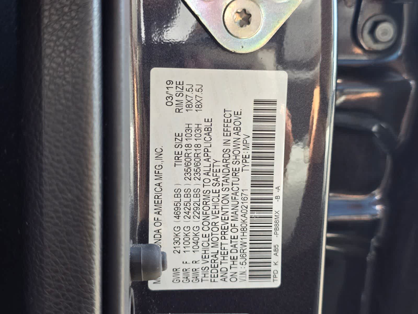2019 Honda CR-V EX-L