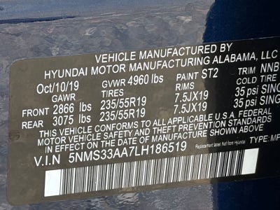 2020 Hyundai Santa Fe SEL