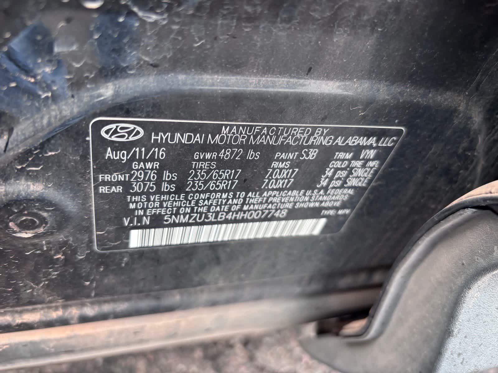 2017 Hyundai Santa Fe Sport 2.4L