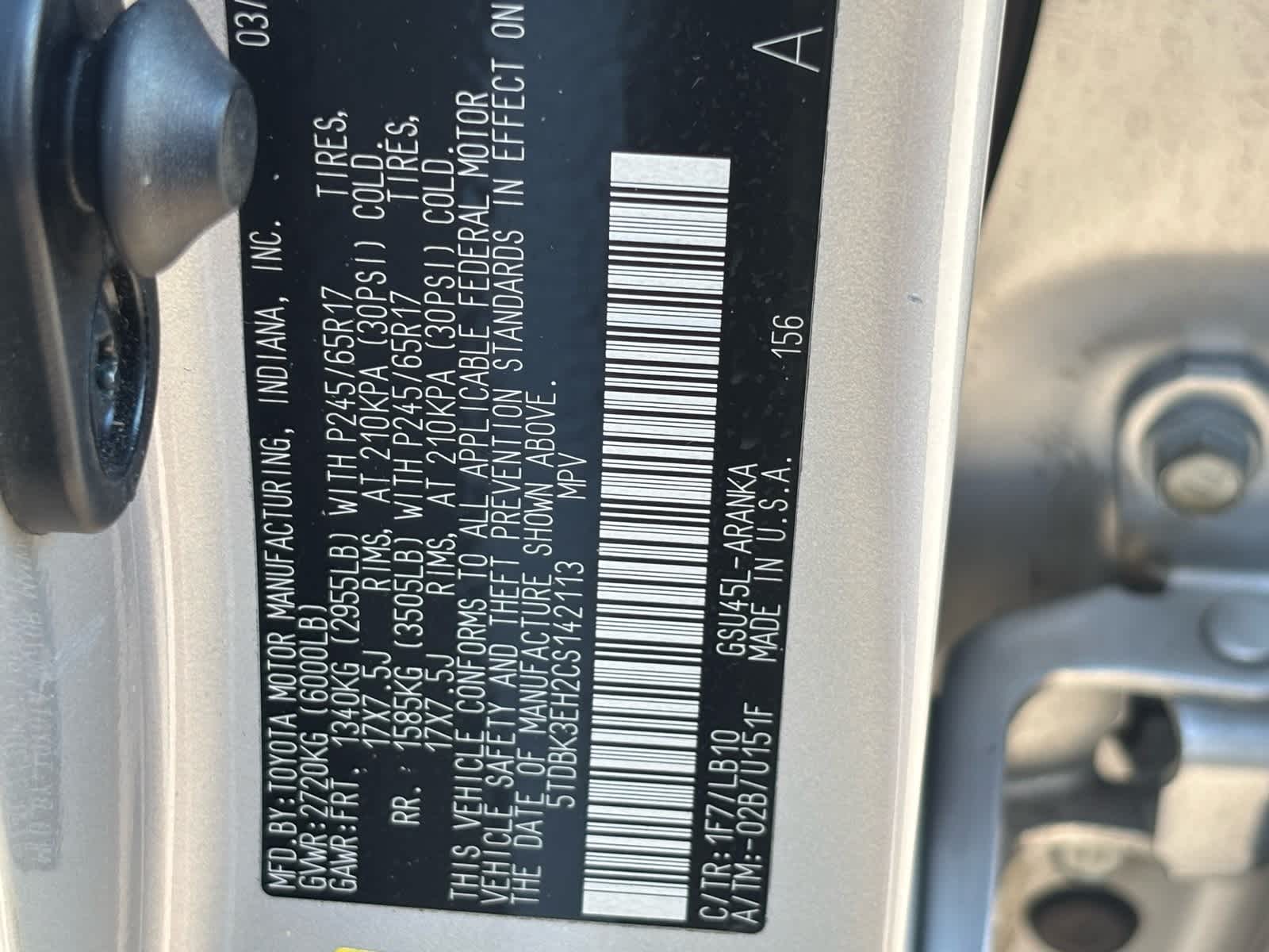 2012 Toyota Highlander SE