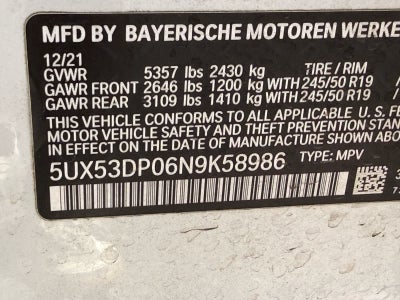 2022 BMW X3 xDrive30i xDrive30i