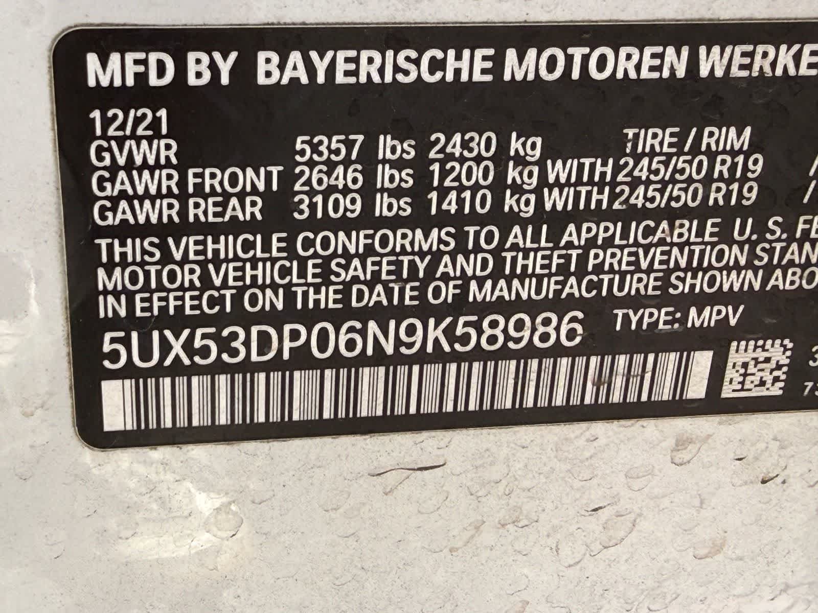 2022 BMW X3 xDrive30i xDrive30i