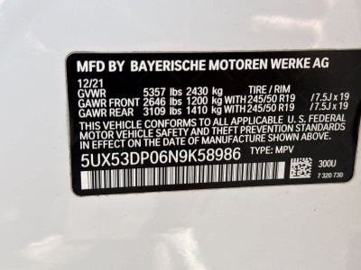 2022 BMW X3 xDrive30i xDrive30i