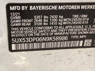 2022 BMW X3 xDrive30i xDrive30i