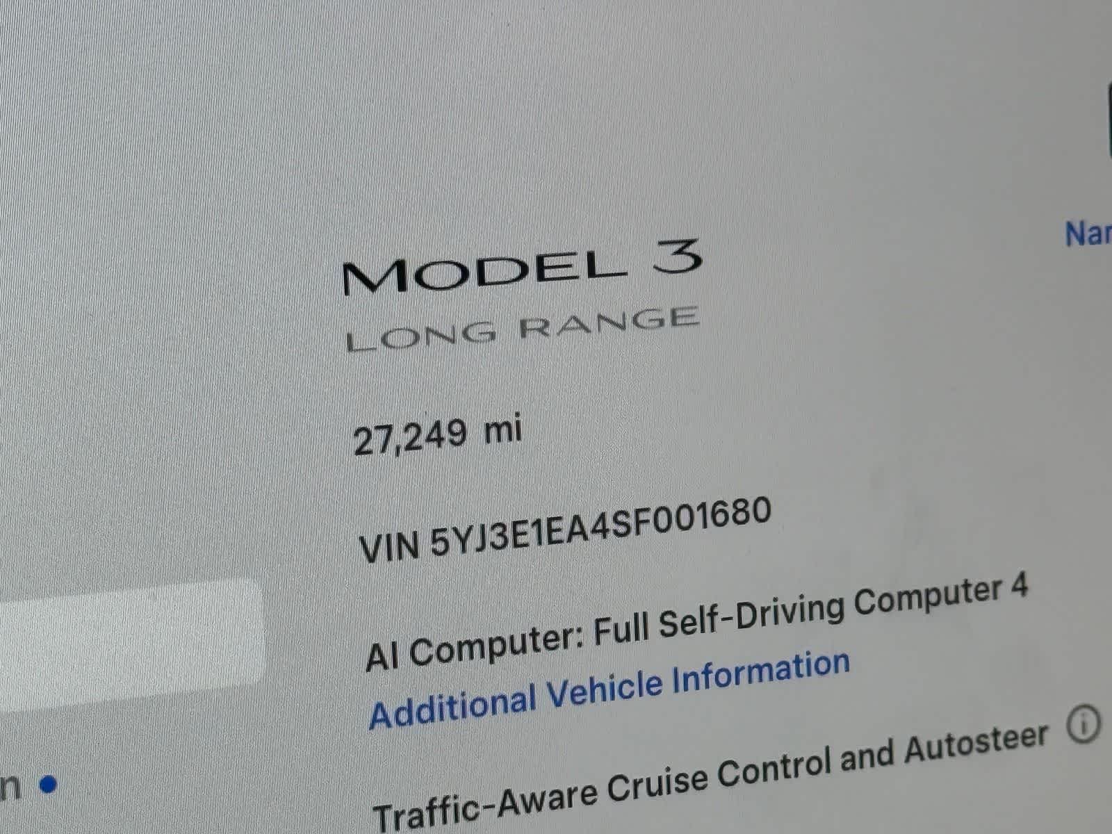 2025 Tesla Model 3 Long Range