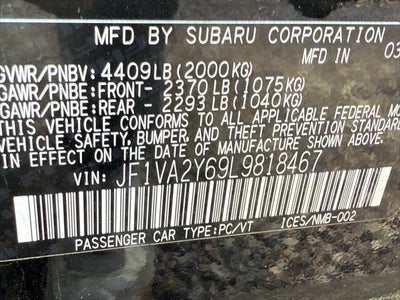 2020 Subaru WRX STI Limited