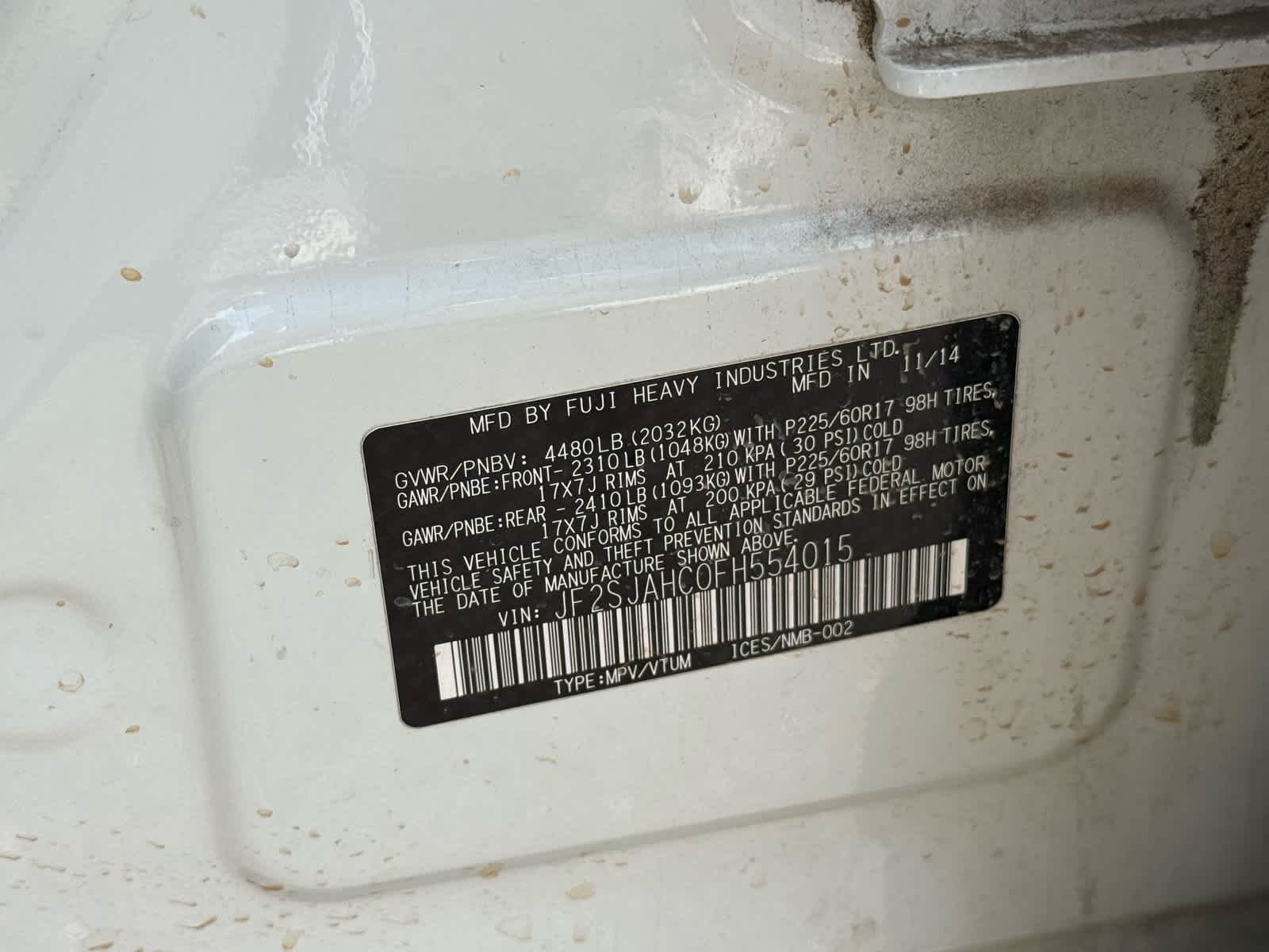 2015 Subaru Forester 2.5i Limited