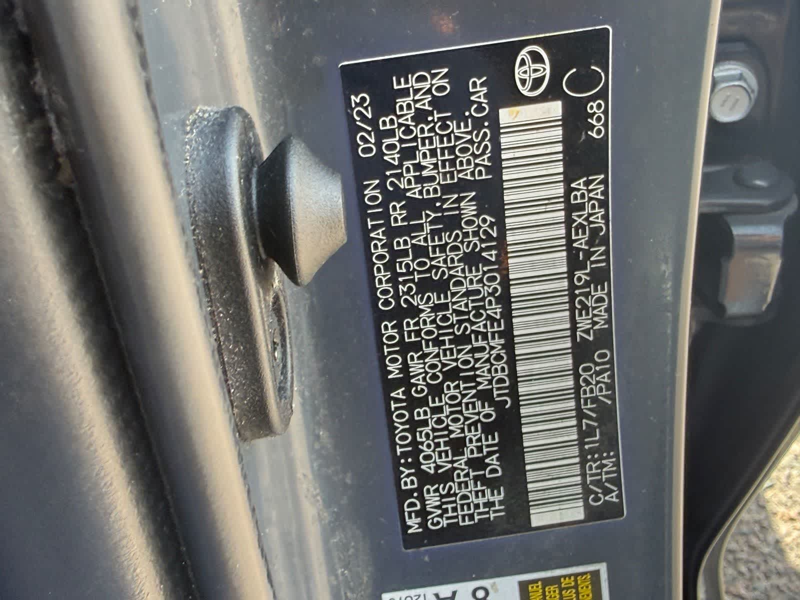 2023 Toyota Corolla Hybrid LE