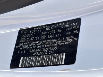 2022 Hyundai Elantra Hybrid Limited