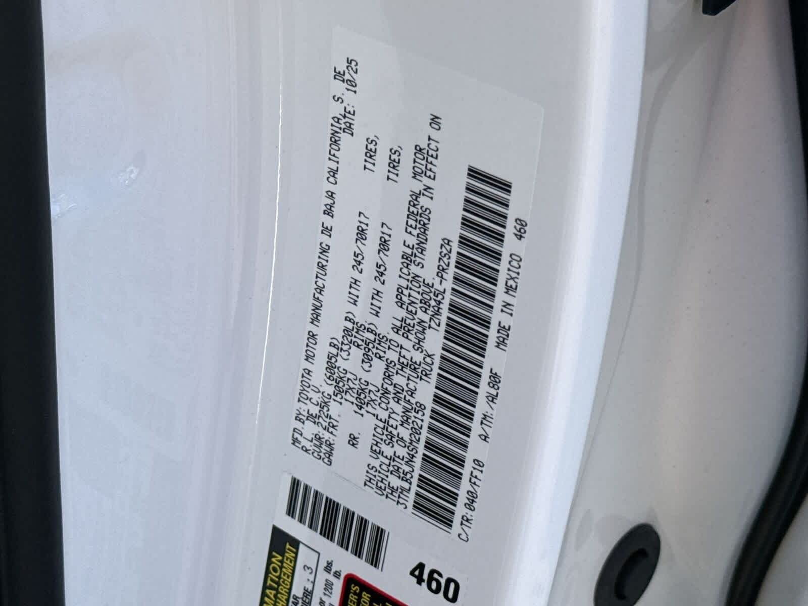 2025 Toyota Tacoma SR5