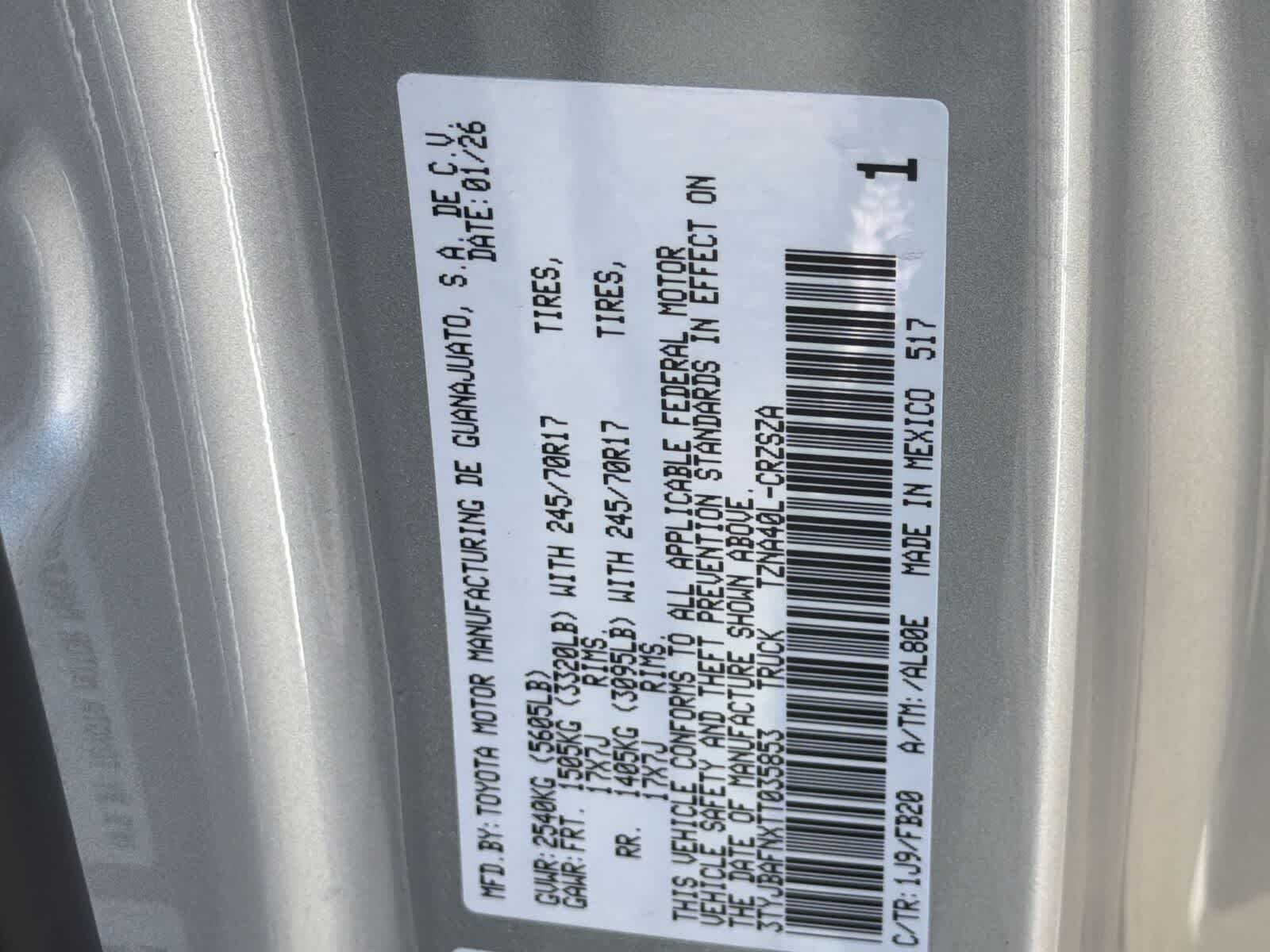 2026 Toyota Tacoma SR5