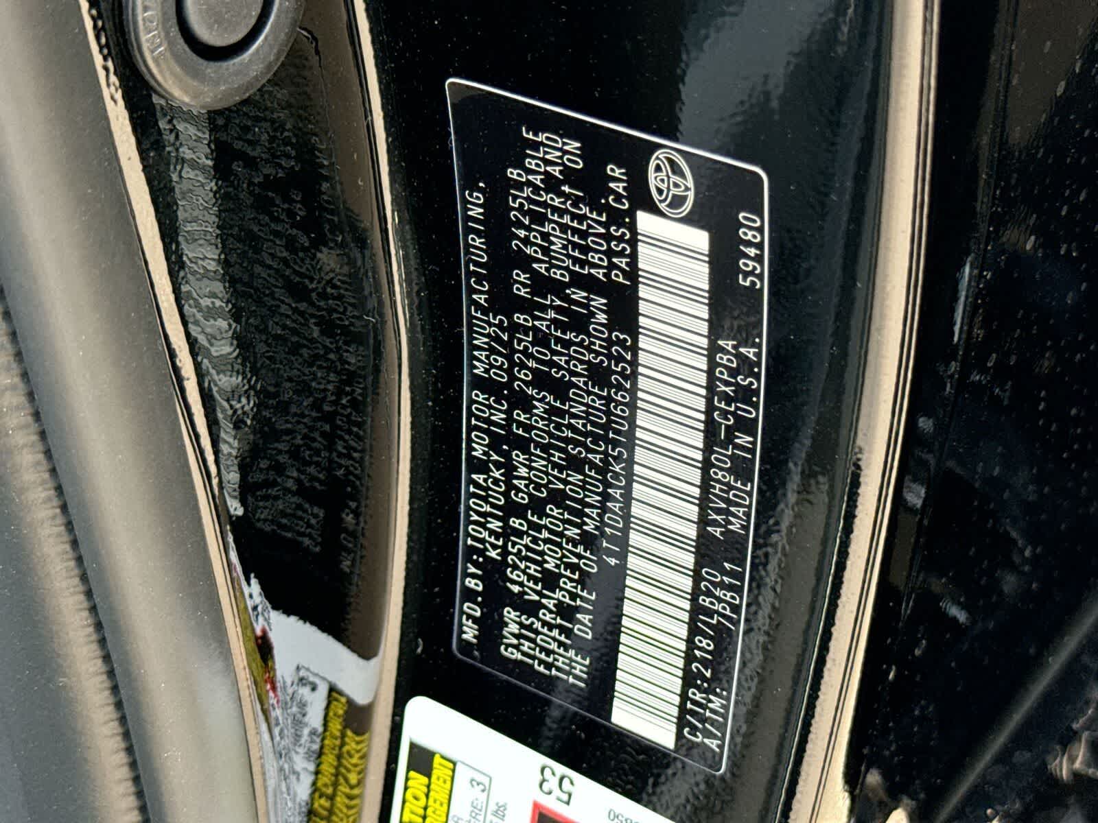 2026 Toyota Camry XSE