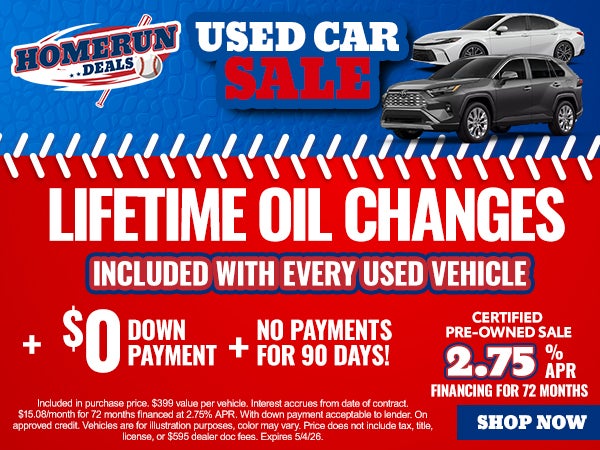 Lifetime Oil Changes on Used