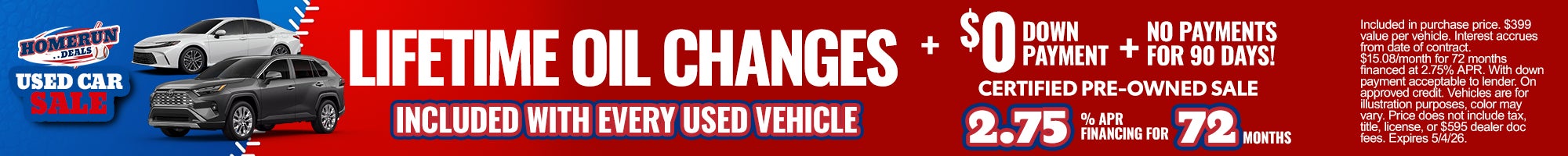 Used Lifetime Oil Changes