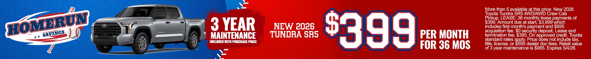 New 2026 Tundra SR5