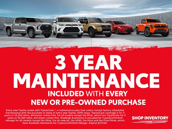 3 Year Complimentary Maintenance 