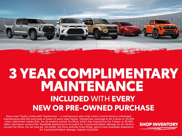 3 Year Complimentary Maintenance