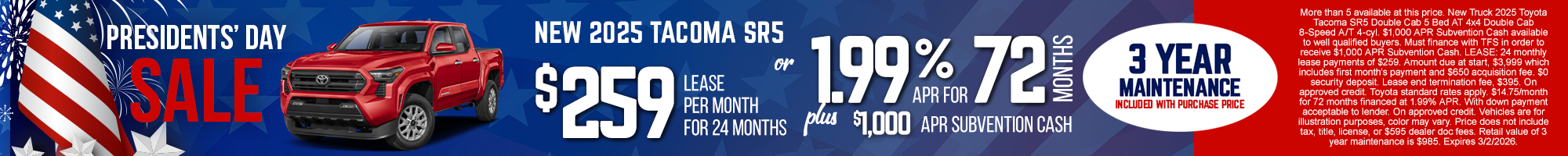 New 2025 Toyota Tacoma SR5