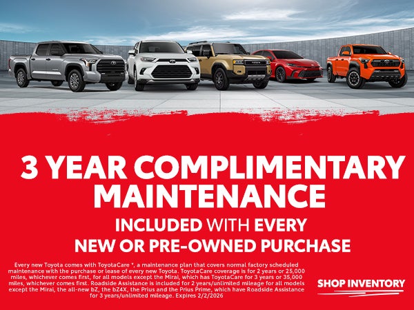 3 Year Complimentary Maintenance